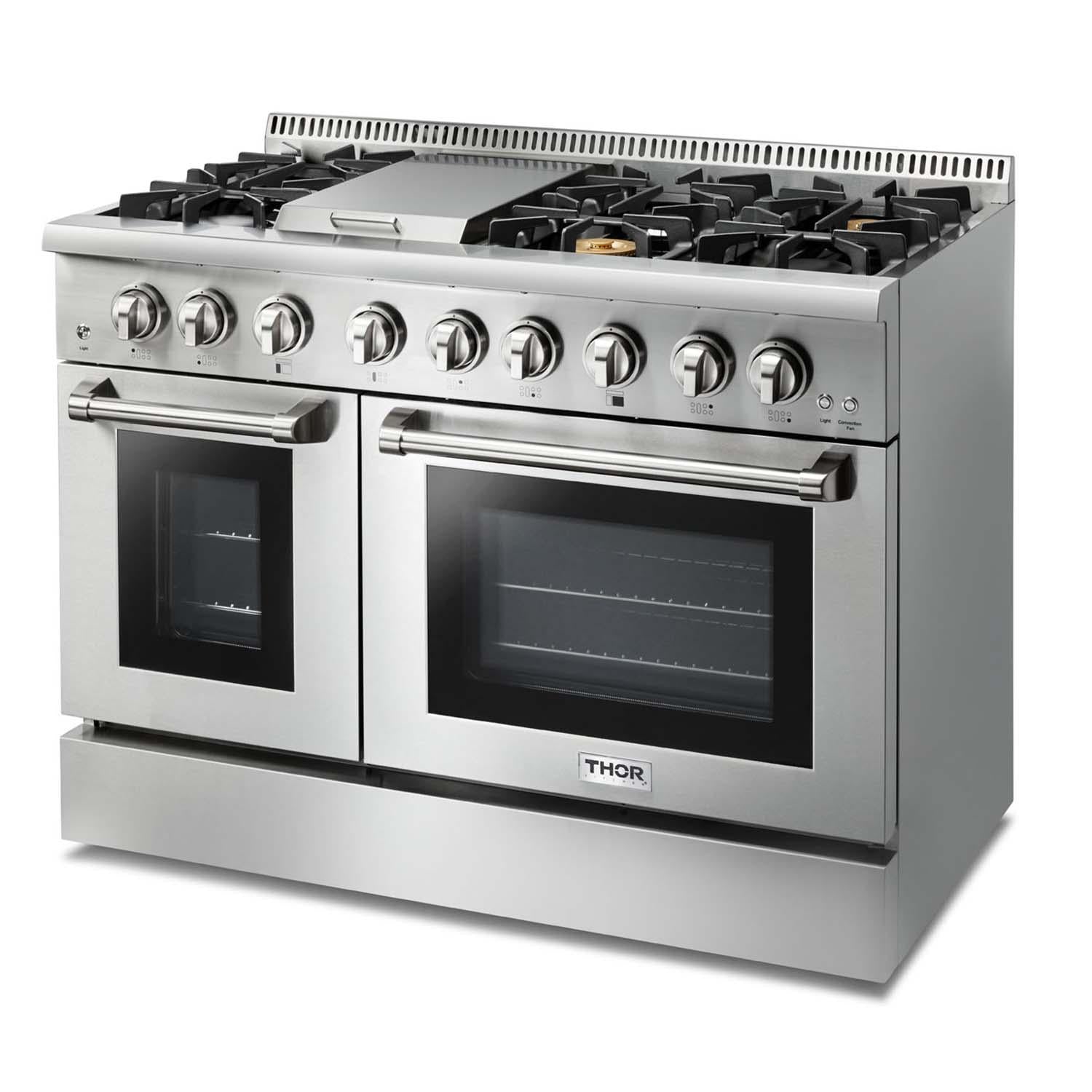 HRD4803U Thor Kitchen 48 Inch Dual Fuel Range In Stainless Steel - Professional - Hrd4803u