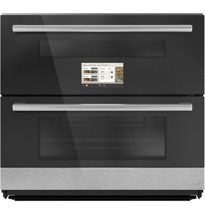 Cafe CTS92DM2ZS5 CAF(EBACK)™ 30" Duo Smart Single Wall Oven in Platinum Glass