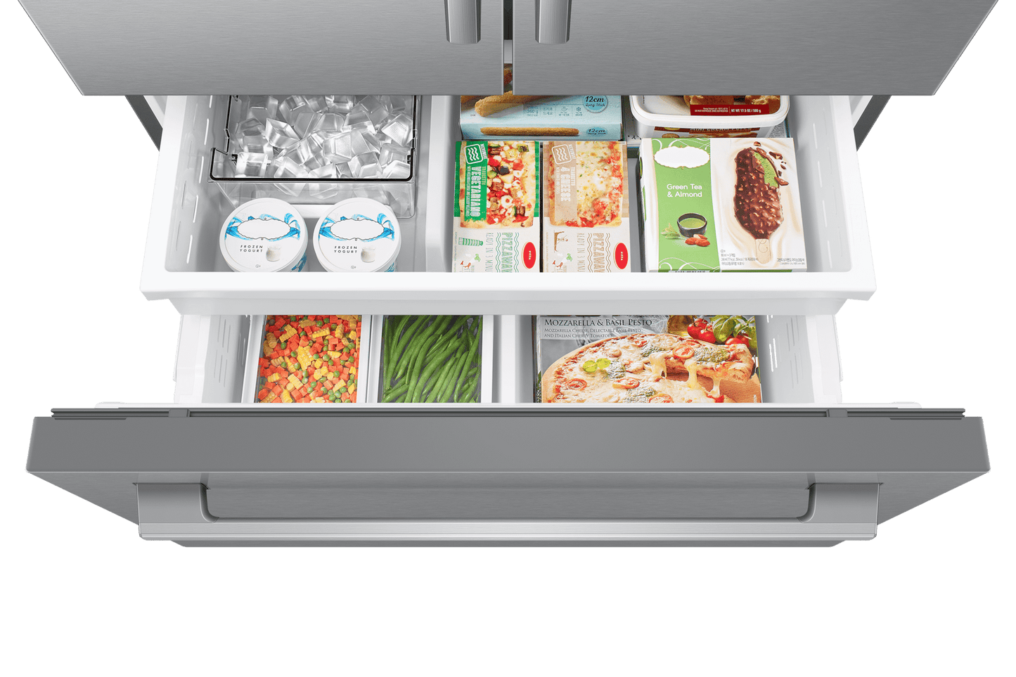 Samsung RF70H30HER Bespoke AI 3-Door French Door Zero Clearance Fit  Dual Auto Ice Maker  29 cu. ft.