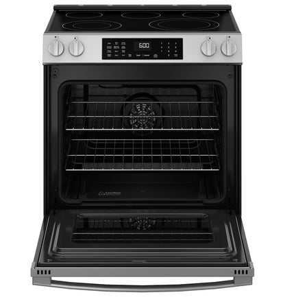 GRS600AVFS GE® ENERGY STAR® 30" Slide-In Electric Convection Range with No Preheat Air Fry and EasyWash™ Oven Tray