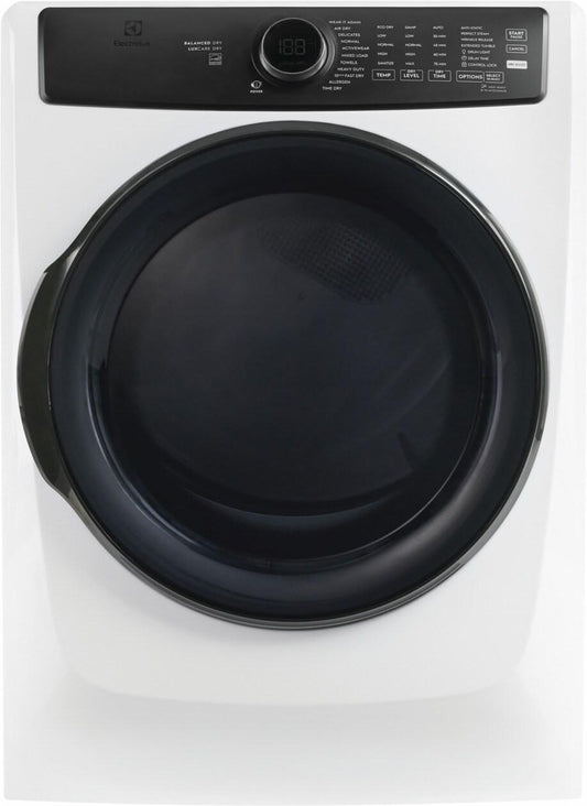 Electrolux ELFE7738AW Front Load Perfect Steam™ Electric Dryer with Balanced Dry™ and Instant Refresh - 8.0 Cu. Ft.
