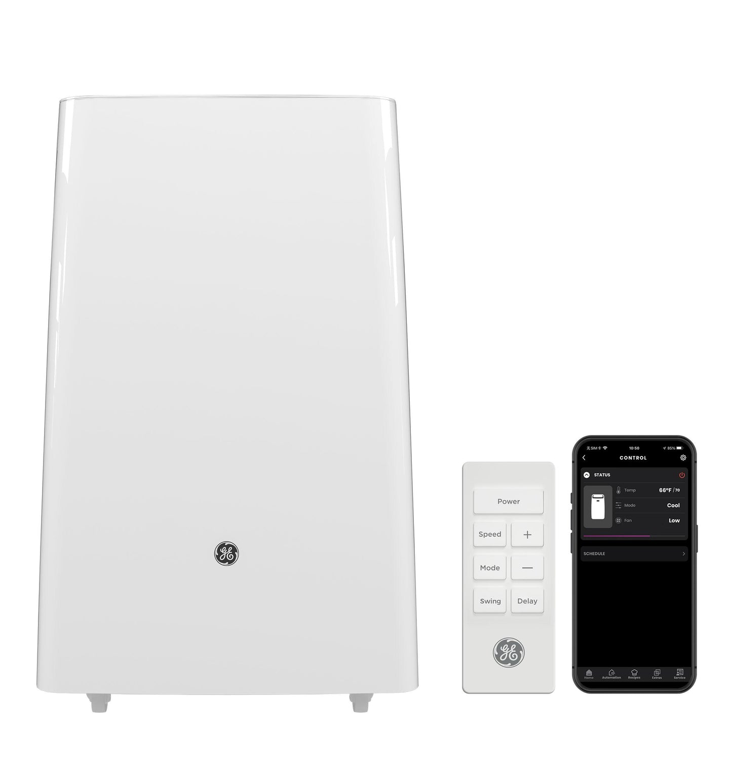APHS08WWF GE® 8,000 BTU DOE SACC Portable Air Conditioner for Medium Rooms up to 350 sq. ft.