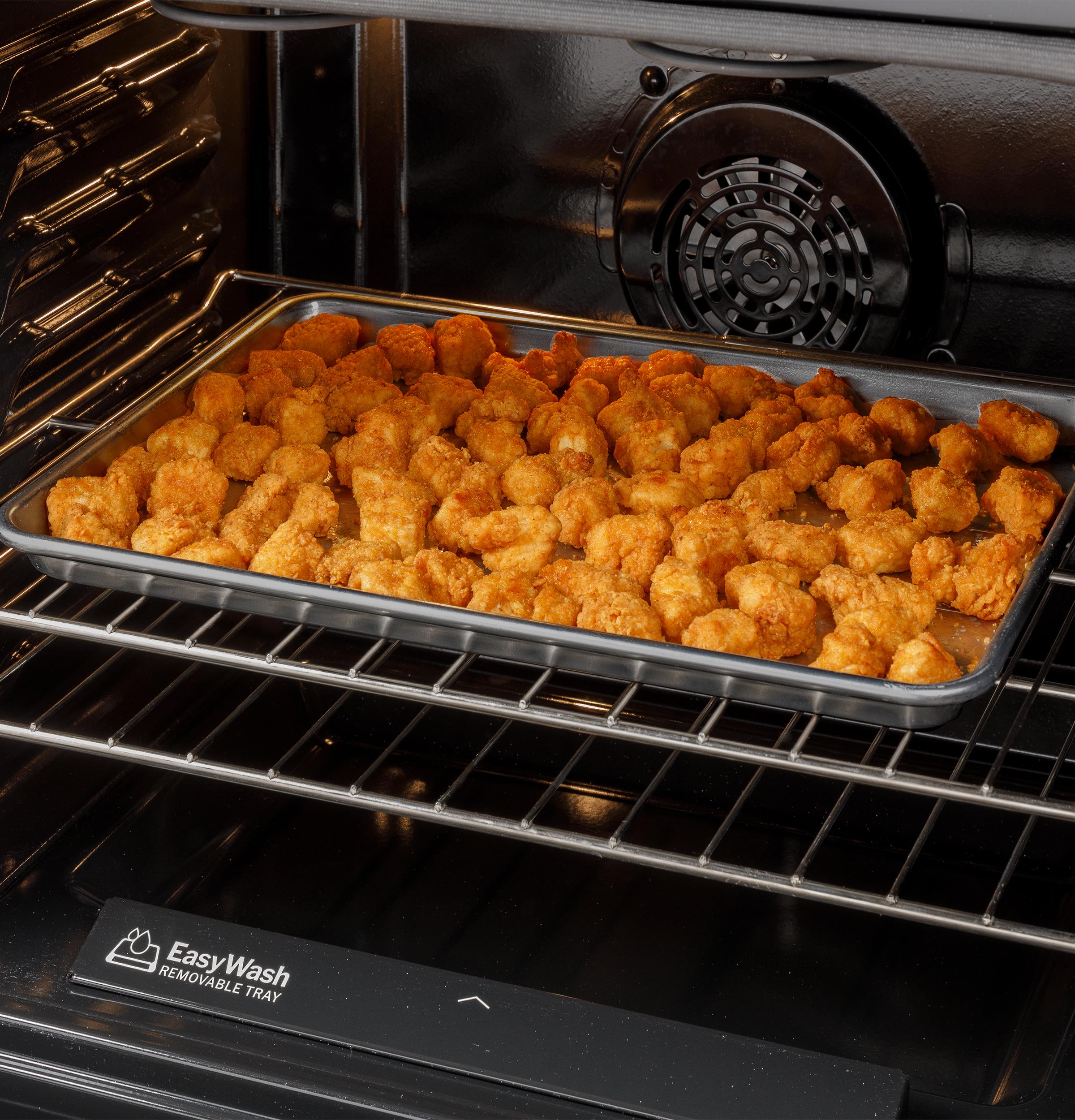 GGS600AVWW GE® 30" Slide-In Front-Control Convection Gas Range with No Preheat Air Fry and EasyWash™ Oven Tray