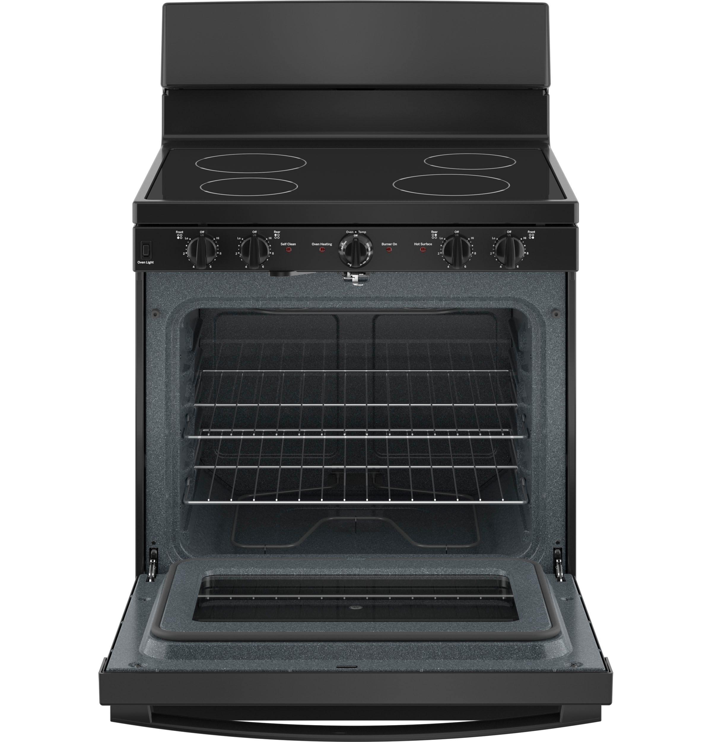 JB480DYBB GE® ENERGY STAR® 30" Free-Standing Electric Radiant Smooth Cooktop Range