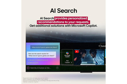 Lg 50QNED82AUA 50 Inch Class LG QNED AI QNED82A 4K Smart TV 2025