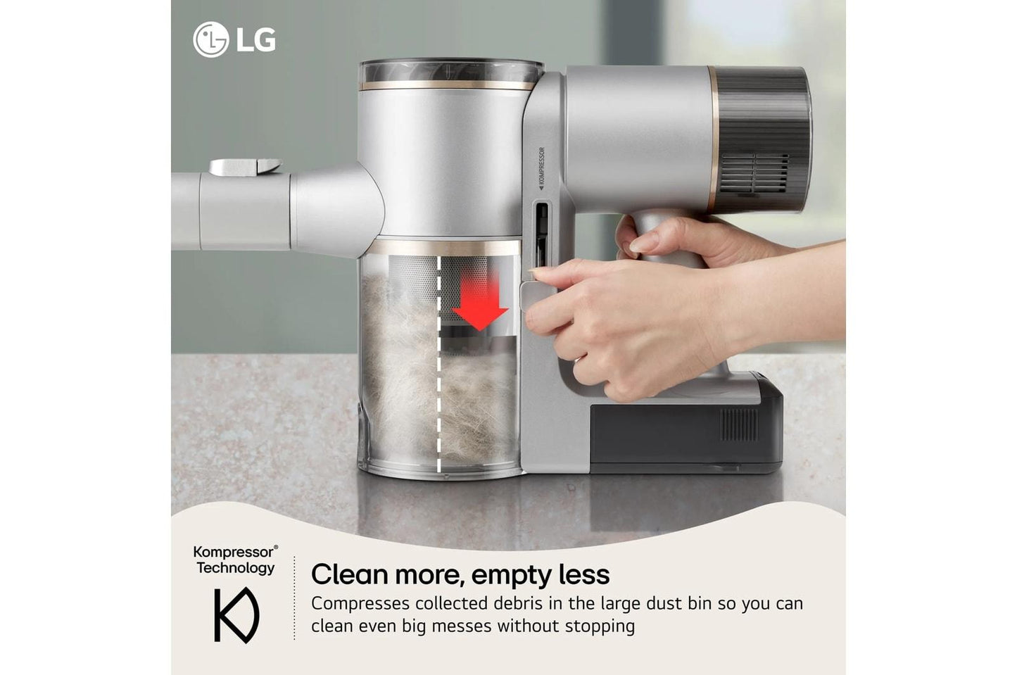 Lg C7325LC CordZero™ X9 Cordless Stick Vacuum with AI Mode Dual Floor Max™ Nozzle & LED Crevice Tool - Lunar Gray