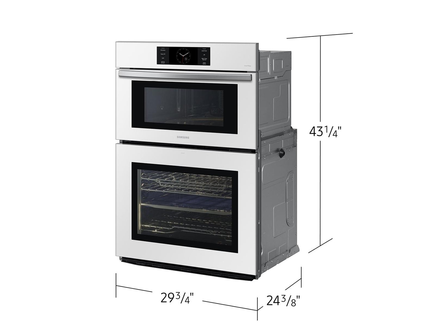 Samsung NQ70CB700D12 Bespoke Combi Wall Oven Dual Convection  Air Fry  1.9 cu.ft. & 5.1 cu.ft.