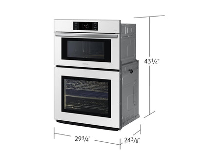 Samsung NQ70CB700D12 Bespoke Combi Wall Oven Dual Convection  Air Fry  1.9 cu.ft. & 5.1 cu.ft.
