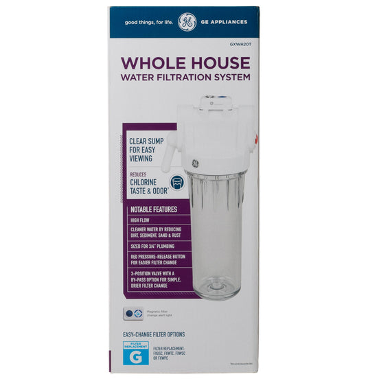 GXWH20T GE WHOLE HOUSE WATER FILTRATION SYSTEM