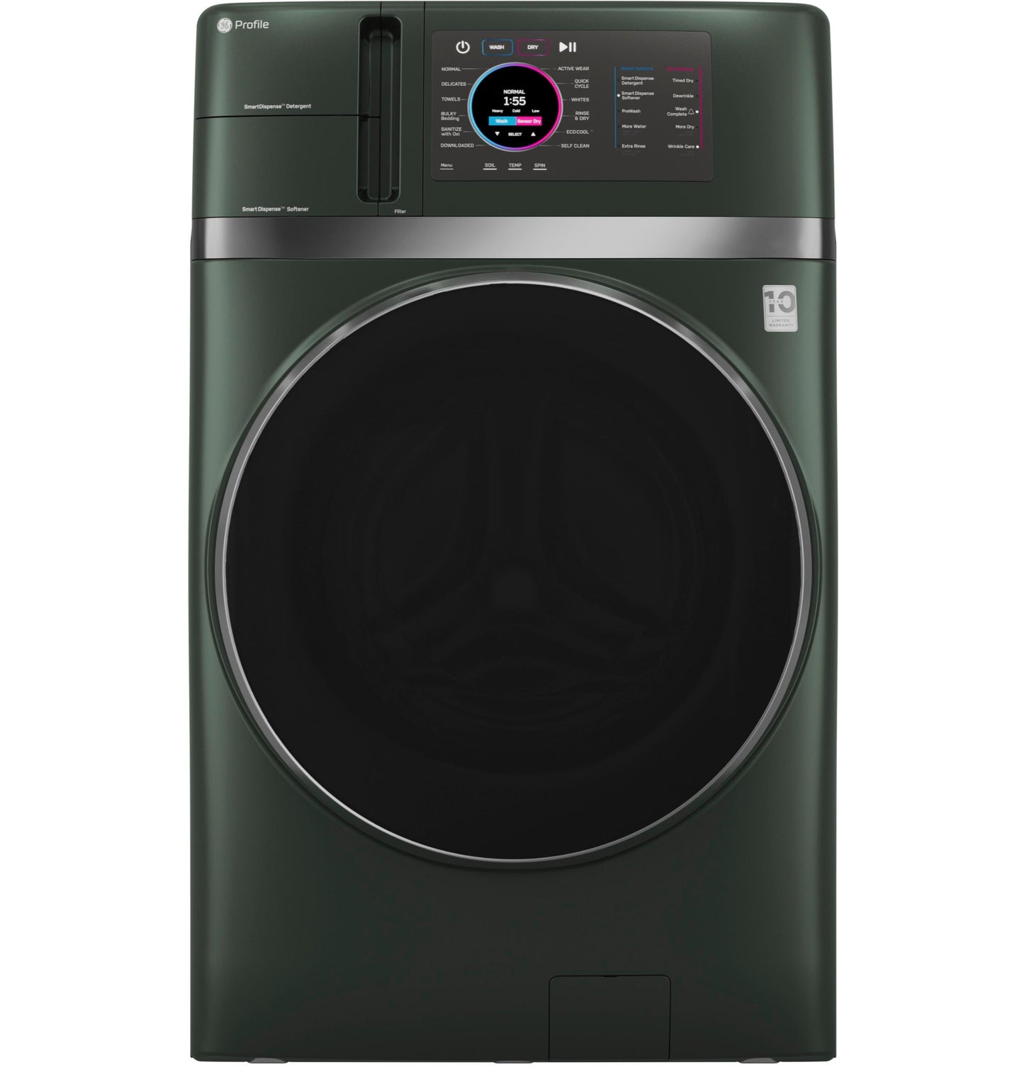 PFQ97HSPVGN GE Profile™ ENERGY STAR® 4.8 cu. ft. Capacity UltraFast Combo with Ventless Inverter Heat Pump Technology Washer/Dryer