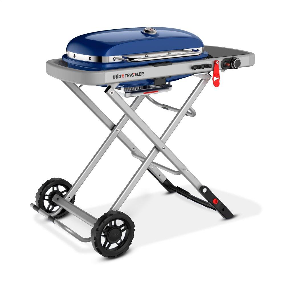 9020001 Weber Traveler® Portable Gas Grill - Deep Ocean Blue