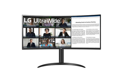 Lg 34WR55QKB 34 Inch UltraWide™ WQHD 1440P HDR 10 100Hz Curved Monitor with USB Type-C