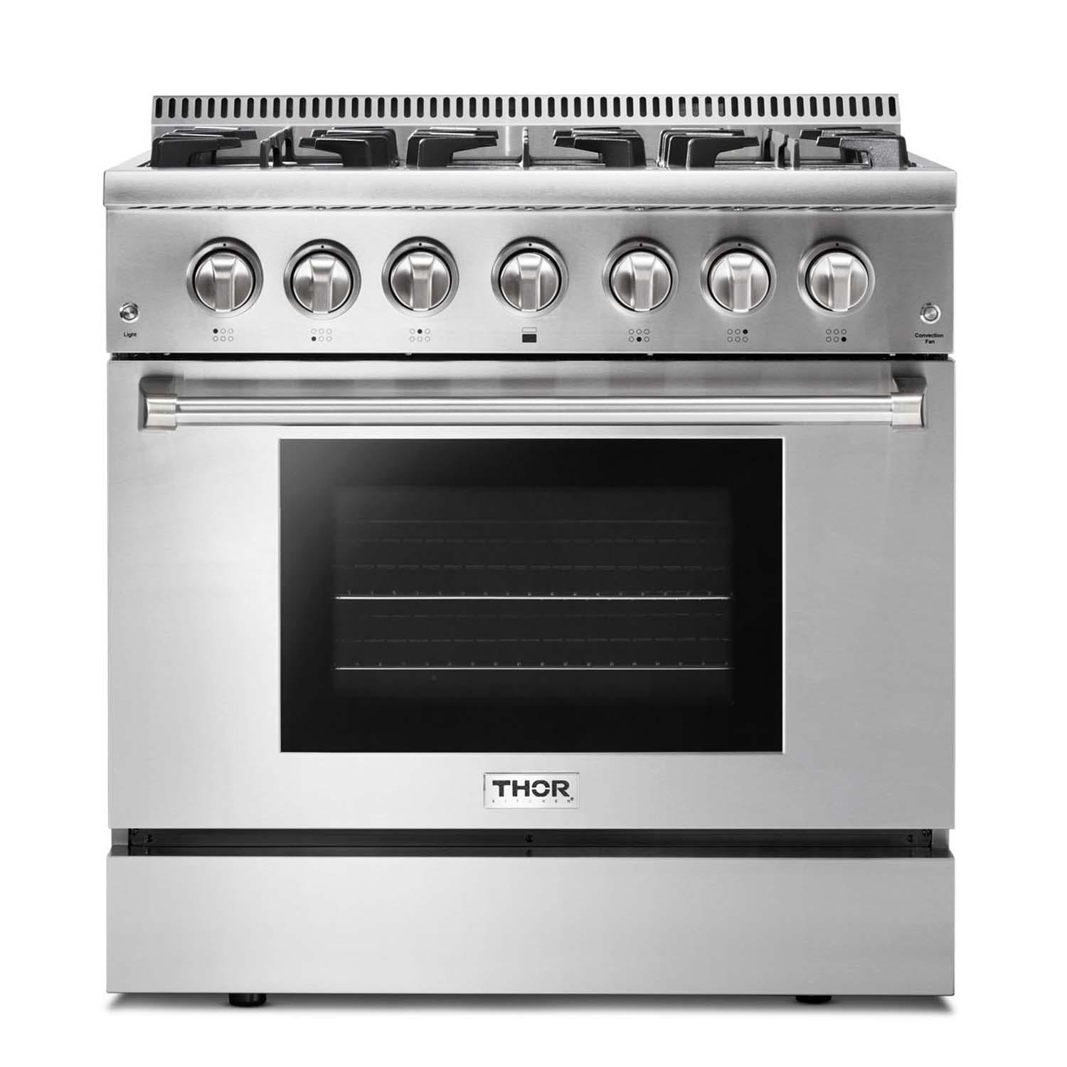 Thor Kitchen 36-inch Professional Dual Fuel Range - Hrd3606u / Hrd3606ulp - Liquid Propane