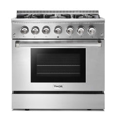 HRD3606U Thor Kitchen 36-inch Dual Fuel Range - Professional - Hrd3606u