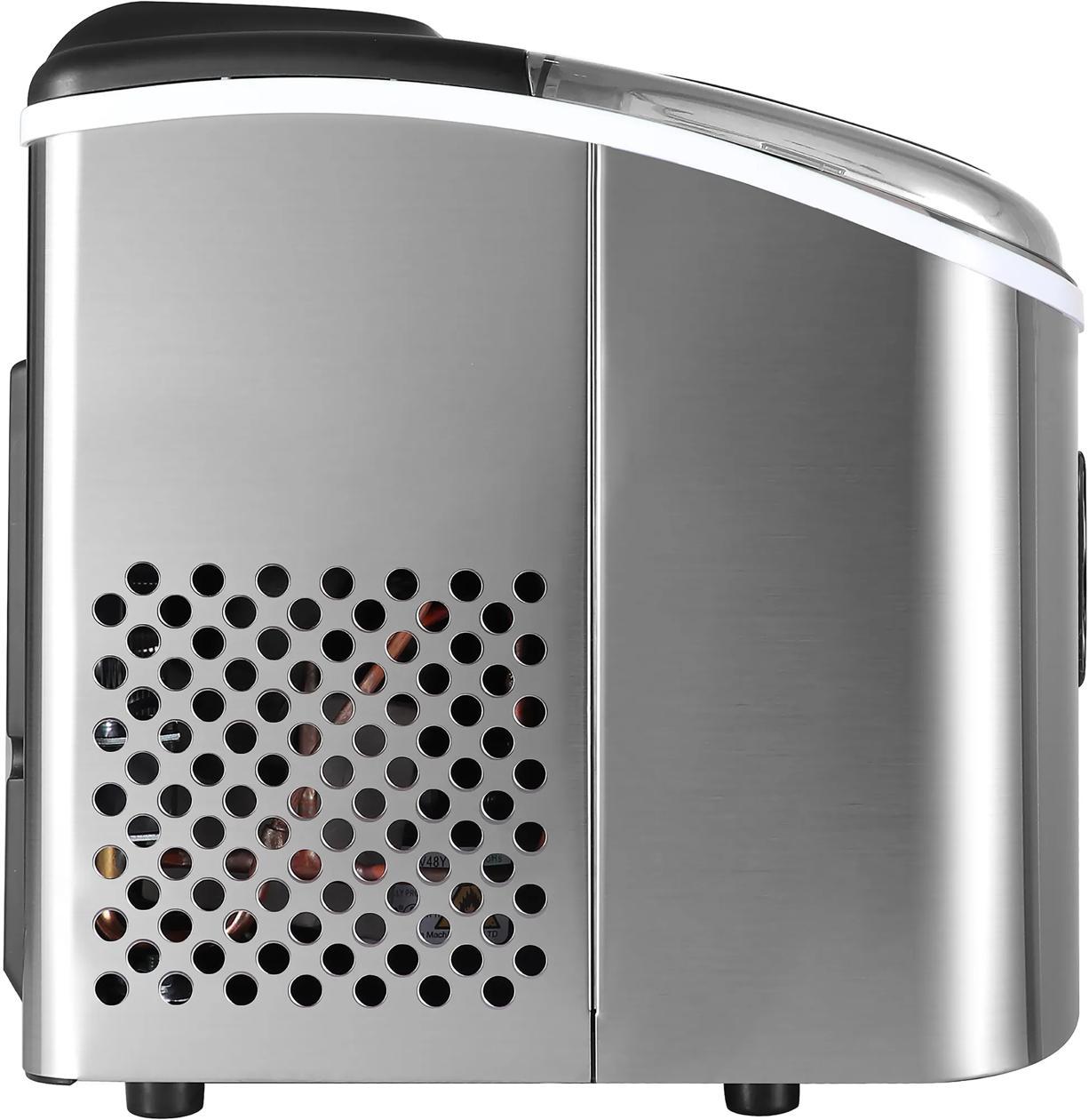 Frigidaire EFIC103SC 26-lb Retro Countertop Ice Maker with Self-Clean - Stainless Steel