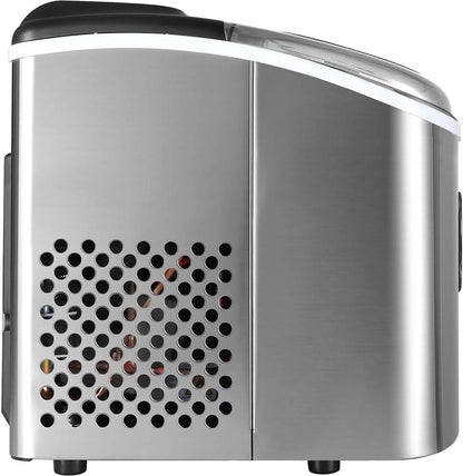 Frigidaire EFIC103SC 26-lb Retro Countertop Ice Maker with Self-Clean - Stainless Steel