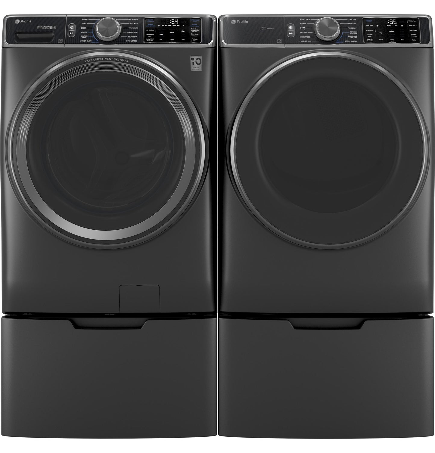 PFW955SPWDS GE Profile™ 5.5 cu. ft. Capacity Smart Front Load ENERGY STAR® Steam Washer with UltraFresh Vent System+ and Smart Wash & Smart Rinse