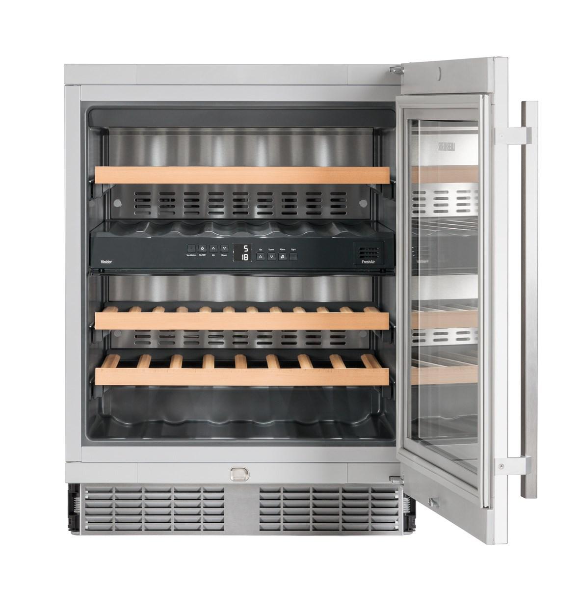 Liebherr WU3400 Undercounter Wine Cabinet, 24", Lock, 2 Zone, Reversible Door