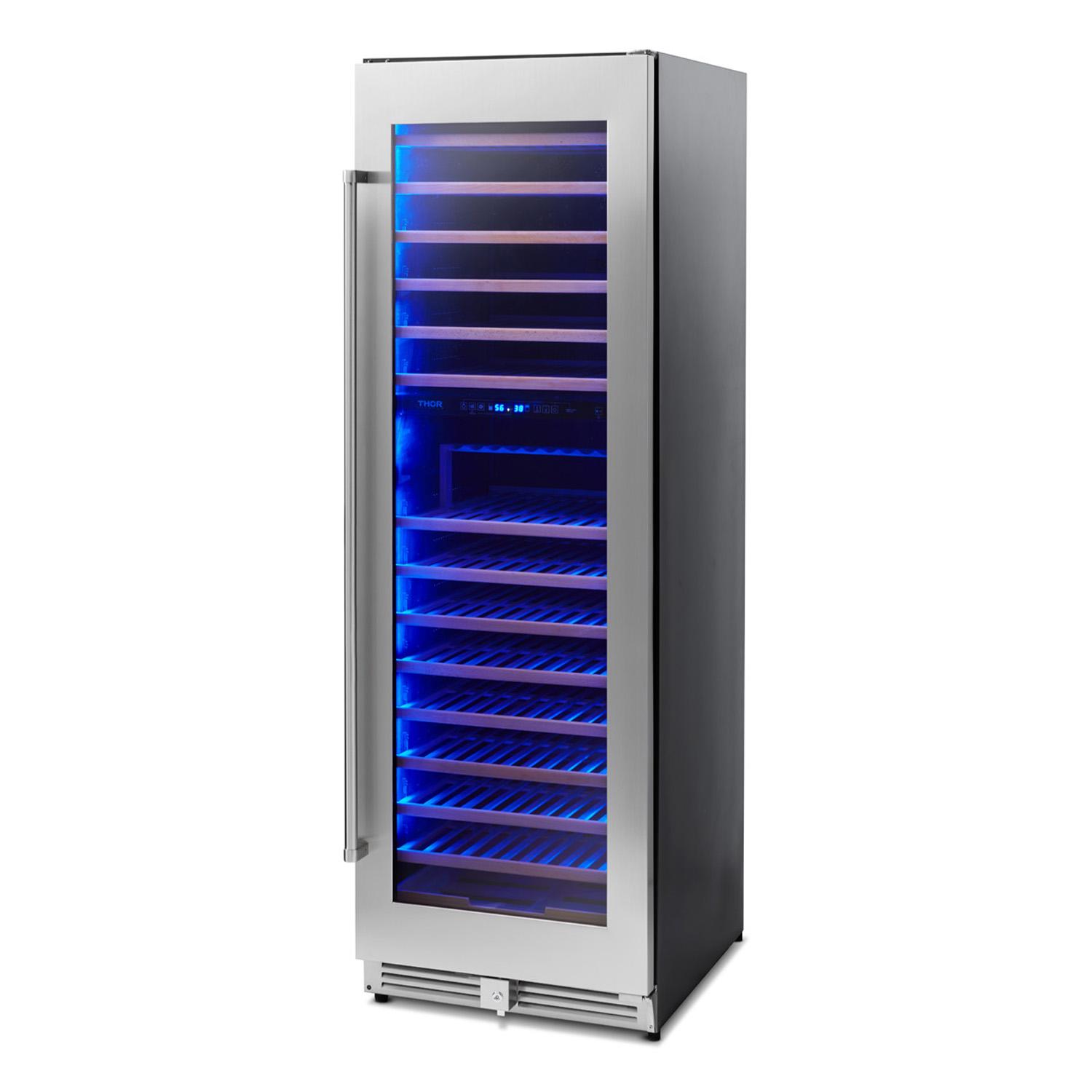 Thor Kitchen TWC2403DI 24 Inch Dual Zone Wine Cooler, 162 Wine Bottle Capacity - Model Twc2403di