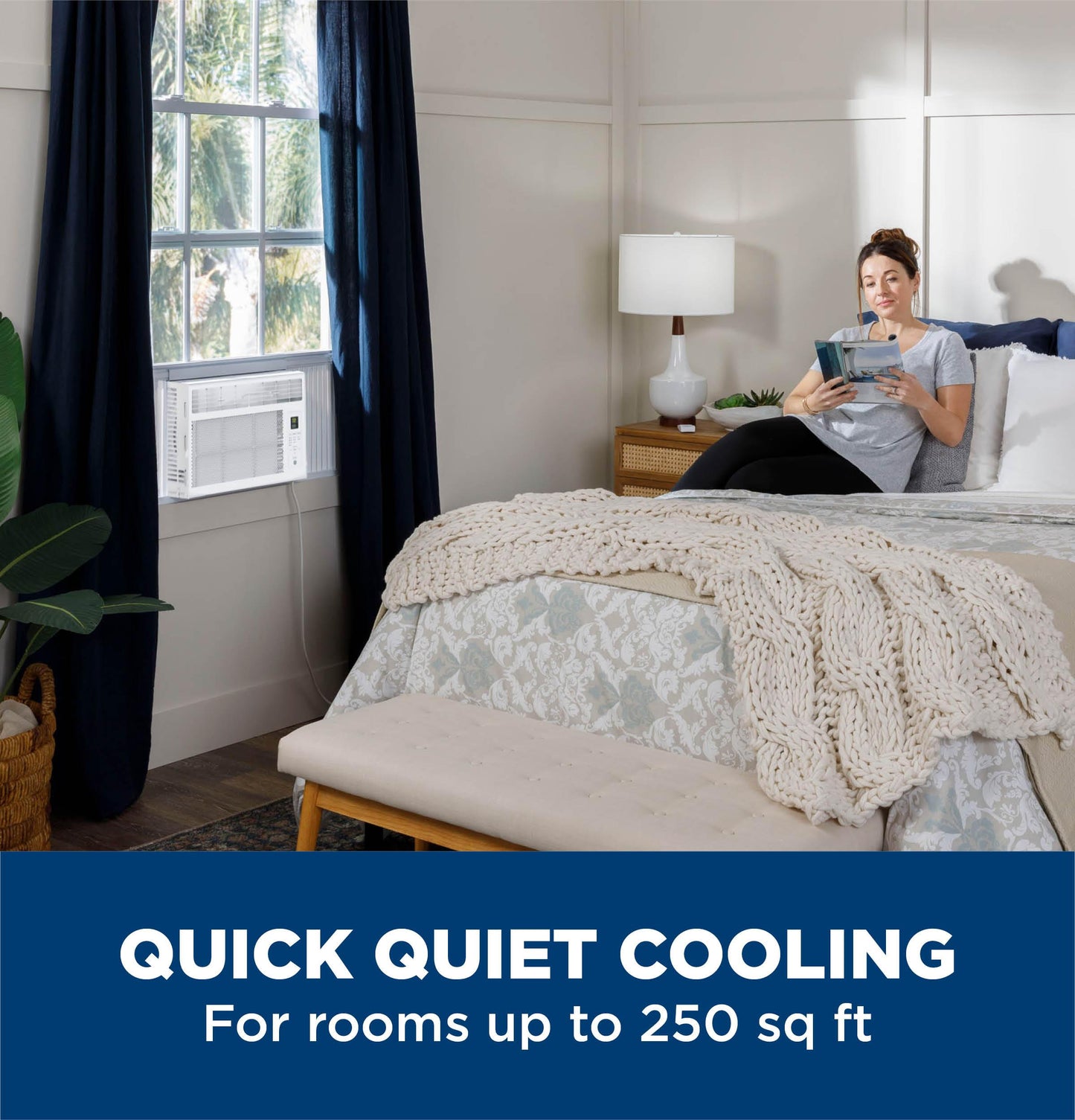 AWCS06BWA GE® 6,000 BTU Electronic Window Air Conditioner for Small Rooms up to 250 sq ft.