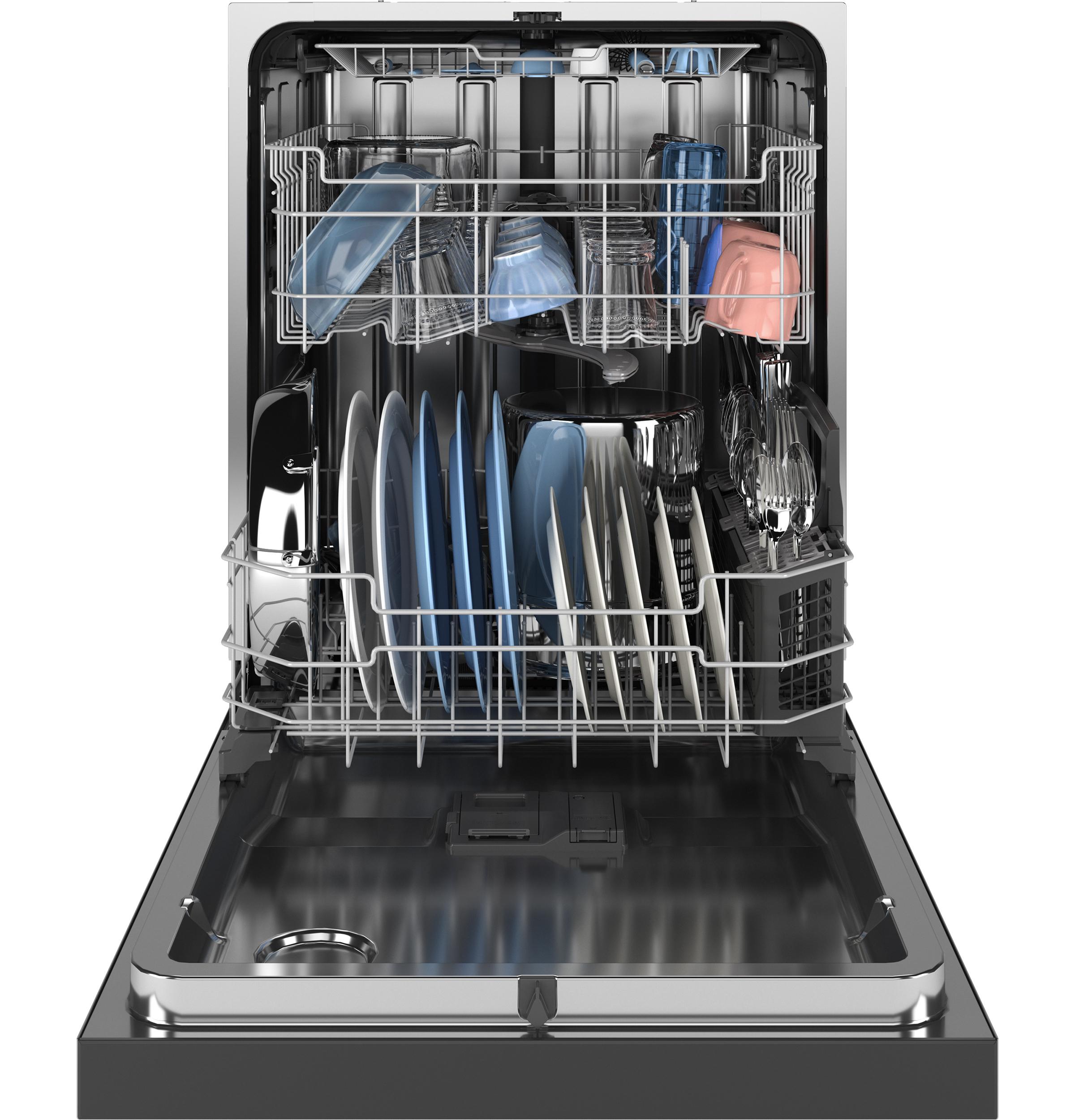 GDF650SYVFS GE® ENERGY STAR® Front Control with Stainless Steel Interior Dishwasher with Sanitize Cycle