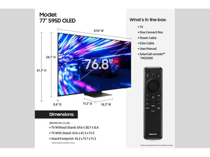 Samsung QN77S95DAFXZA 77 Inch Class OLED S95D