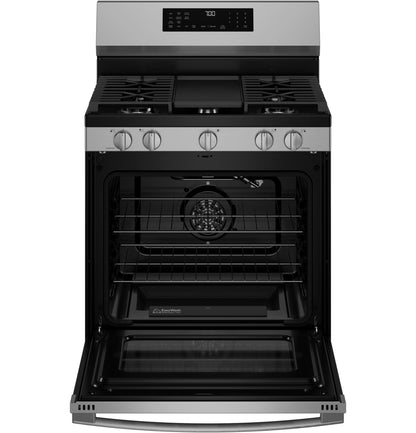 PGF700AYFS GE Profile™ 30" Smart Free-Standing Gas Convection Range with No Preheat Air Fry and EasyWash™ Oven Tray