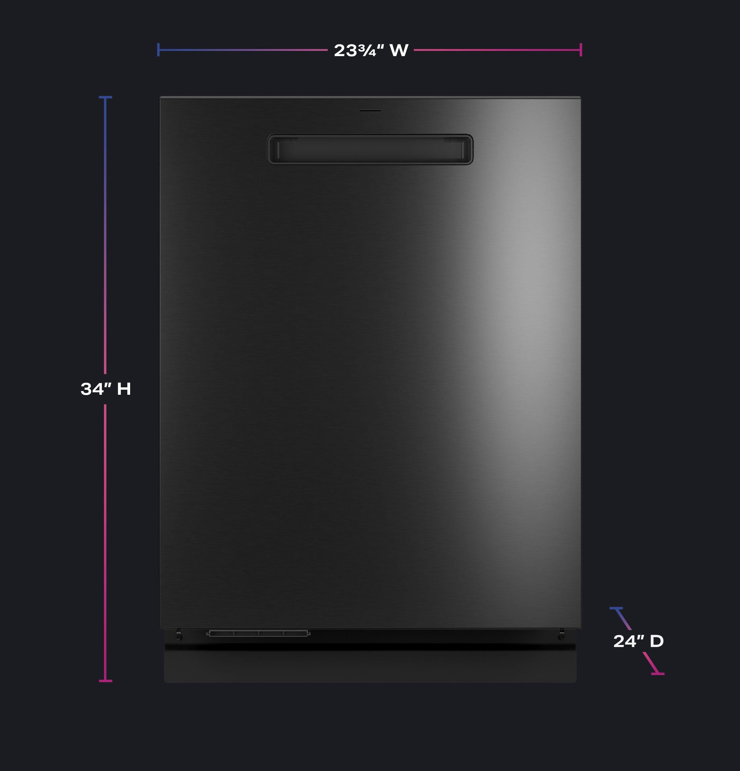 PDP755SBVTS GE Profile™ ENERGY STAR Smart UltraFresh System Dishwasher with Microban™ Antimicrobial Technology with Deep Clean Washing 3rd Rack, 42 dBA