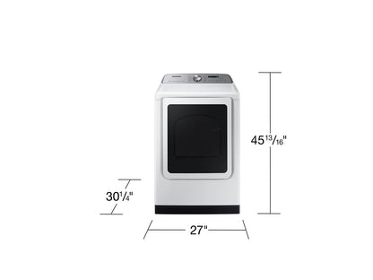 Samsung DVE55CG7100W Top Load Electric Dryer Steam Sanitize+  Sensor Dry  7.4 cu.ft.