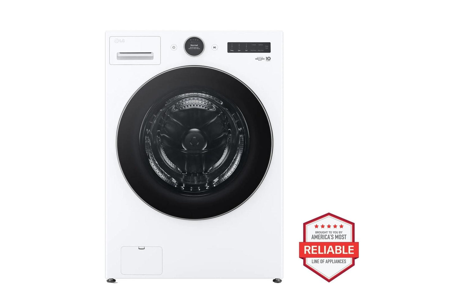 Lg WM5500HWADLEX5500WWD300CWWDP6W 4.5 cu. ft. Front Load Washer and 7.4 cu. ft. Electric Dryer with pedestal washer and drawer Laundry Set in White