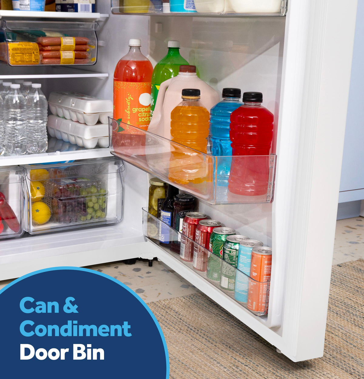 GPS21KGZWW GE® 21 Cu. Ft. Garage Ready Top-Freezer Refrigerator