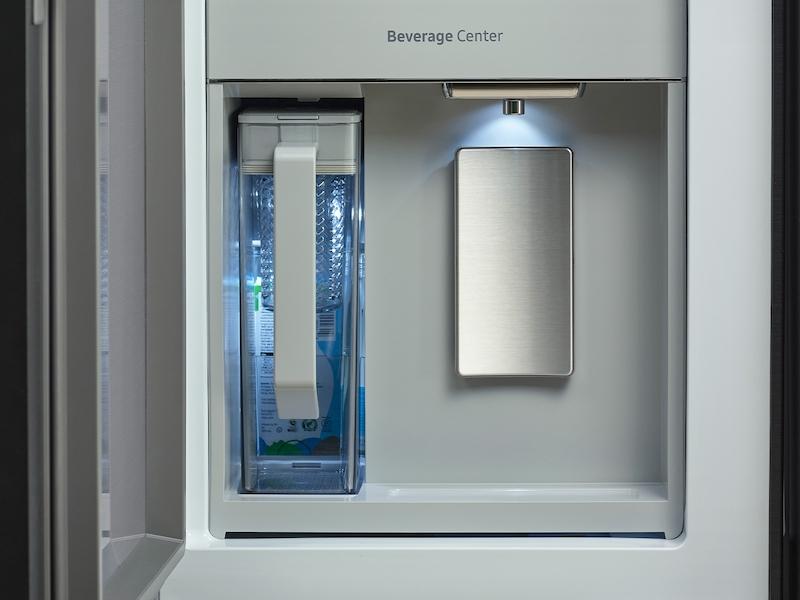 Samsung RF29DB990012 Bespoke 4-Door Flex™ Refrigerator (29 cu. ft.) with AI Family Hub+™ and AI Vision Inside™ in White Glass