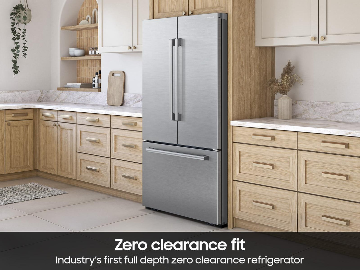 Samsung RF70H30KER Bespoke AI 3-Door French Door Zero Clearance Fit  In-Door Tall Dispenser  30 cu.ft.