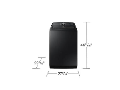 Samsung WA52DG5500AVUS 5.2 cu. ft. Large Capacity Smart Top Load Washer with Super Speed Wash in Brushed Black