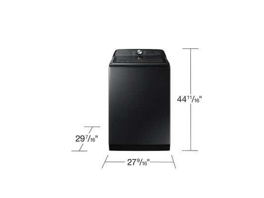 Samsung WA52DG5500AVUS 5.2 cu. ft. Large Capacity Smart Top Load Washer with Super Speed Wash in Brushed Black