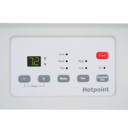 AHHS09D3XXA Hotpoint® PTAC Heat Pump with Electric Heat Backup 9,000 BTU, 230/208V, 20amp