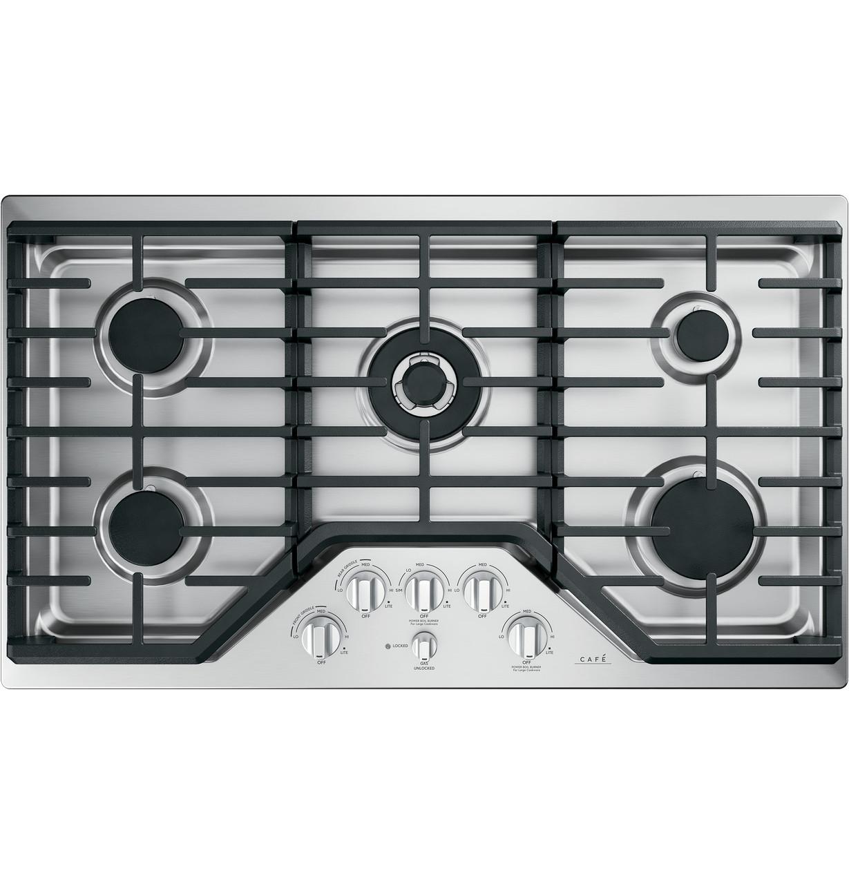 Cafe Caf(eback)™ 5 Gas Cooktop Knobs - Brushed Stainless