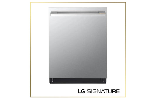 SDNTH981S LG SIGNATURE FlushFit™ 24 Inch Dishwasher with 1-Hour Wash & Dry, QuadWash® Pro, and Dynamic Heat Dry™ with AutoVent™ Dry