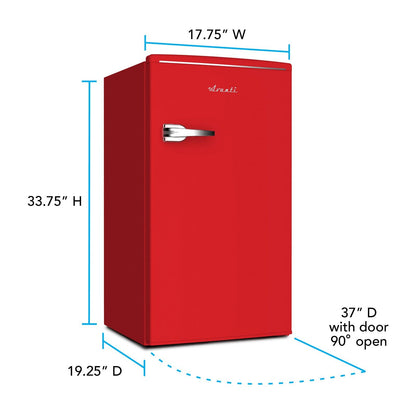 RMRS31X6BLIS Avanti 3.0 Cu. Ft. Retro Compact Refrigerator - Robin's Egg Blue