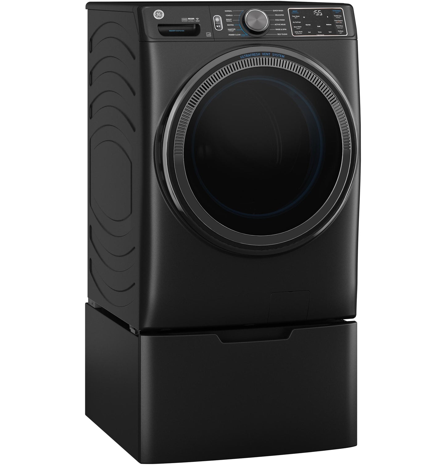 GFW655SPVDS GE® ENERGY STAR® 5.0 cu. ft. Capacity Smart Front Load Steam Washer with SmartDispense™ UltraFresh Vent System with OdorBlock™ and Steam