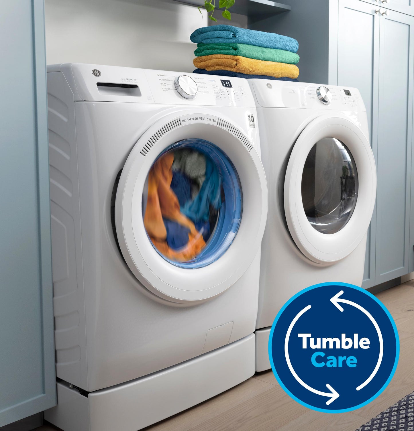 GFW350SPYDS GE® ENERGY STAR® 4.6 cu. ft. Capacity Smart Front Load Washer with UltraFresh Vent System with OdorBlock™