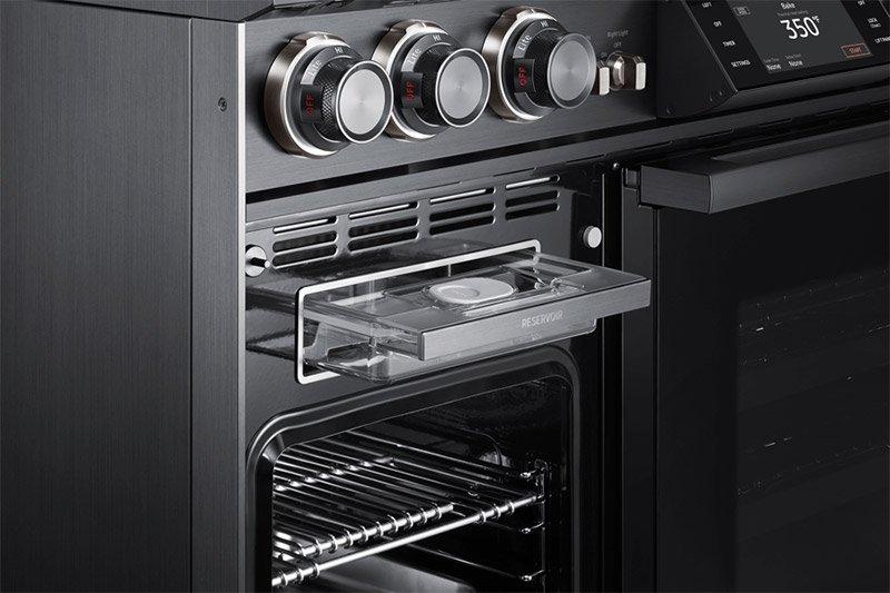 Dacor DOP48M96DHM 48" Pro Dual-Fuel Steam Range, Graphite Stainless Steel, Natural Gas/High Altitude
