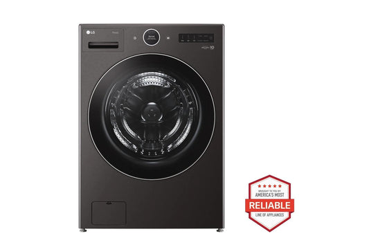 Lg WM6700HBADLGX6701BWD300CBWDP6B 5.0 cu. ft. Front Load Washer and 7.4 cu. ft. Gas Dryer with pedestal washer and drawer in Black Steel