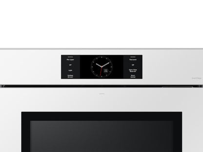 Samsung NV51CB700S12AA Bespoke 30" White Glass Single Wall Oven with AI Pro Cooking™ Camera