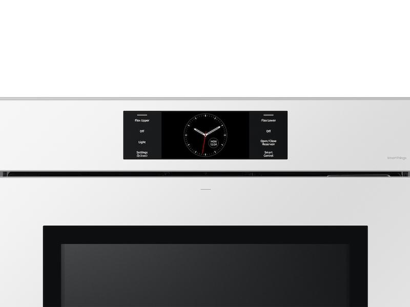 Samsung NV51CB700S12AA Bespoke 30" White Glass Single Wall Oven with AI Pro Cooking™ Camera