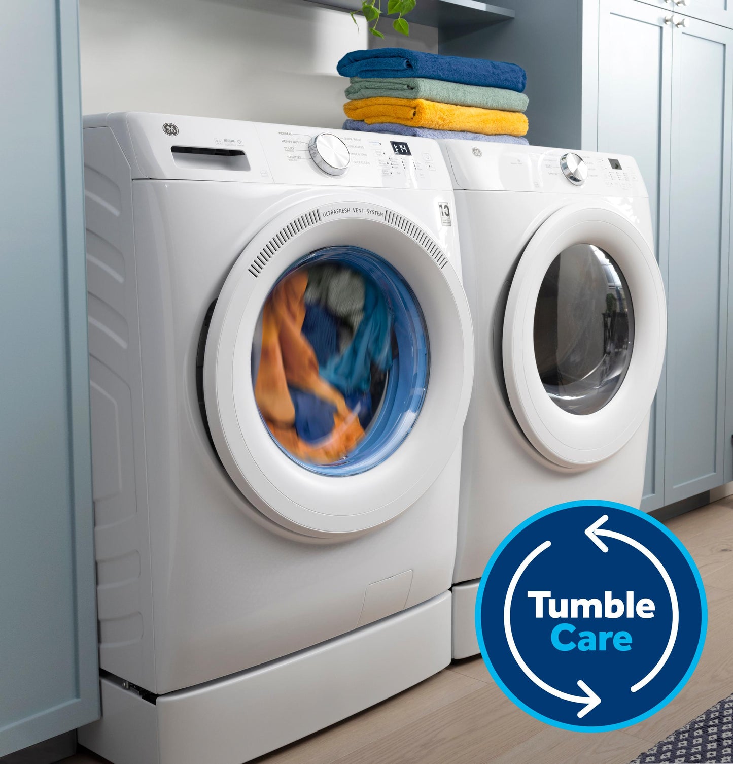 GFW350SSYWW GE® ENERGY STAR® 4.6 cu. ft. Capacity Smart Front Load Washer with UltraFresh Vent System with OdorBlock™