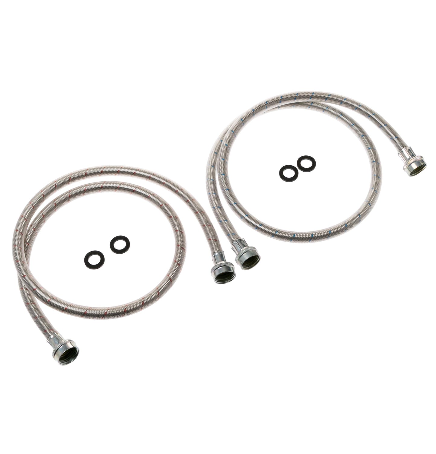 PM14X10005 GE® Universal Washing Machine Stainless Steel Hoses - 2 Pack PM14X10005