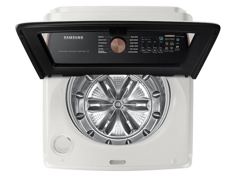 Samsung 5.5 cu. ft. Extra-Large Capacity Smart Top Load Washer with Auto Dispense System in Ivory