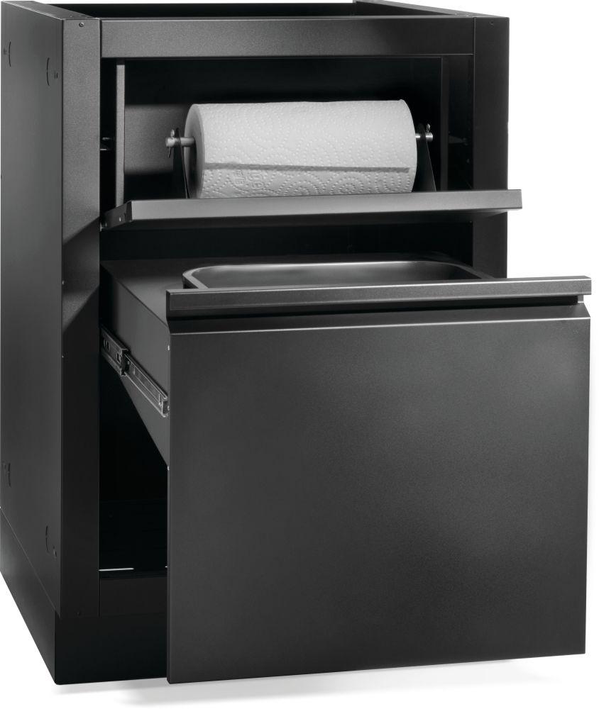Napoleon Bbq IMWDCMK1 OASIS Waste Drawer Cabinet, Matte/Matt Black