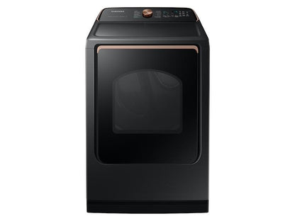 Samsung DVG54CG7550V 7.4 cu. ft. Smart Gas Dryer with Pet Care Dry and Steam Sanitize+ in Brushed Black